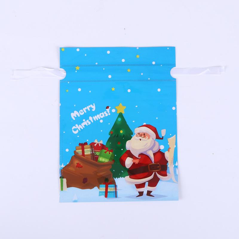 Christmas Drawstring Gift Bags 35PCS Assorted Sizes Aluminum Foil Bags with Festive Designs for Holiday Present Wrapping Party Favors (Style A) - Image 4